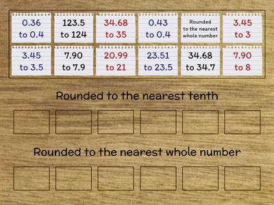 Rounding decimals  sort