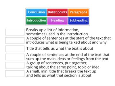 Organisational features Recap