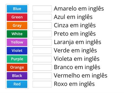 Cores em inglês