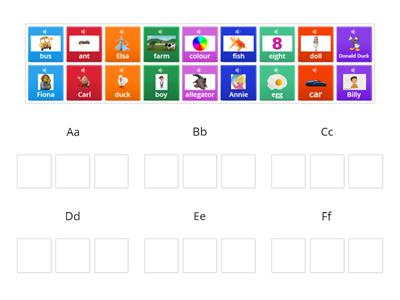  Aa, Bb, Cc, Dd, Ee, Ff