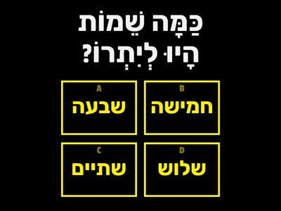   עבודה בתורה פרשת יתרו מגישות נעה , אוריה, וענהאל 