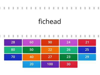 find match Gaelic numbers to 100