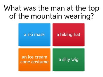 Multiple Choice:  The Ice Cream Man story (Level A)