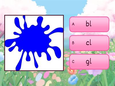 Consonant Blends  bl, cl, gl Set 1