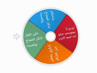  أ. حصه اليوسف  تقويم  درس  اذكار  الصباح  والمساء 