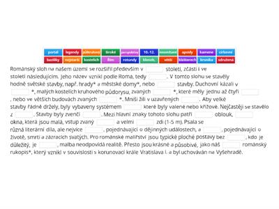 Románský sloh-doplňovačka