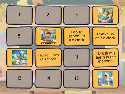 Memory game- daily routine