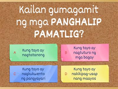 Pagsasanay-Panghalip Pamatlig 