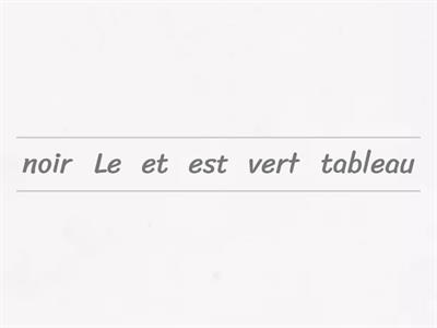 Les couleurs et les objets de la classe.