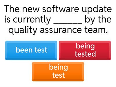 Present Continuous Passive Voice - quiz