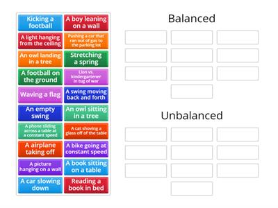  Balanced or unbalanced forces?
