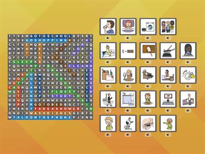 Daily Activities Wordsearch
