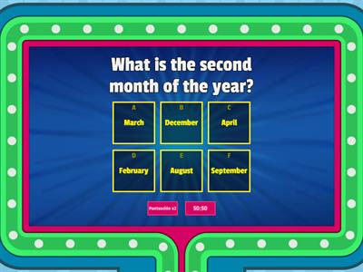 MONTHS OF THE YEAR, DAYS OF THE WEEK - ORDINAL NUMBERS