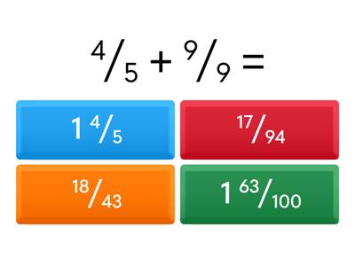 Fraction add: denominators differ
