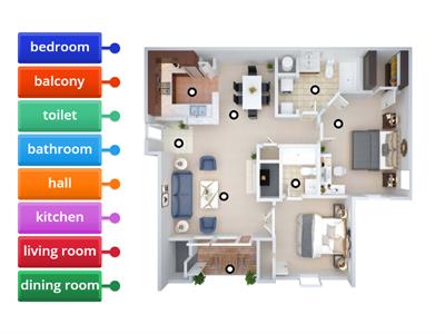 Inside a common house (rooms) 
