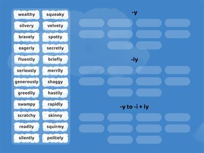 Blue Sort 2 NB - Suffixes (-y, -ly)