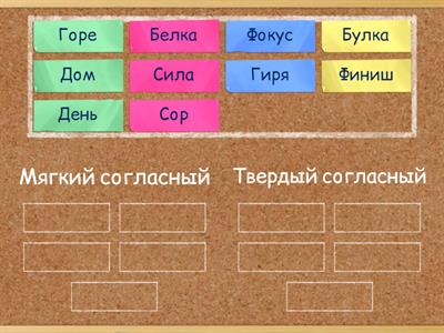 Мягкий, твердый согласный 