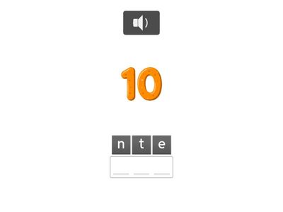Numbers 10- 100 (tens) spelling