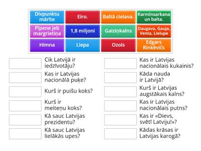 Jautājumi par Latviju.