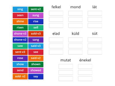 GTT3 irregular verbs- 54-63