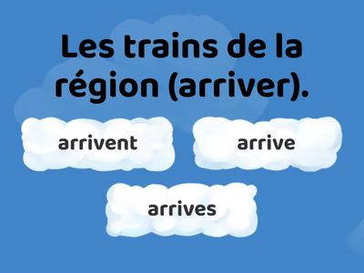 Accorde le sujet avec le verbe (V)