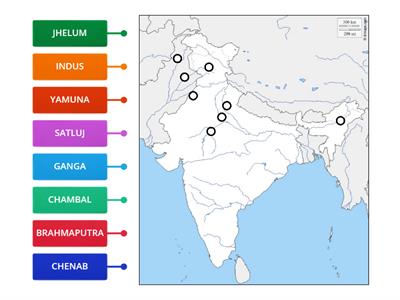 RIVERS MAP OF INDIA