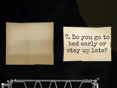 Present Simple Conversation questions.