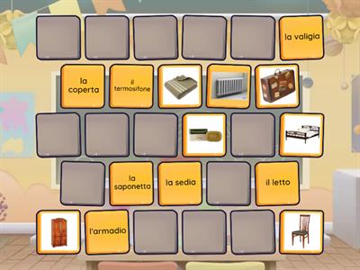 Memory Oggetti albergo