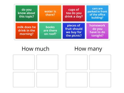 لعبة How many & How much