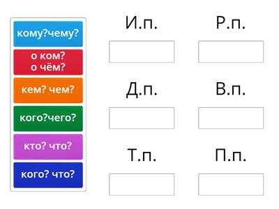 Падежные вопросы.