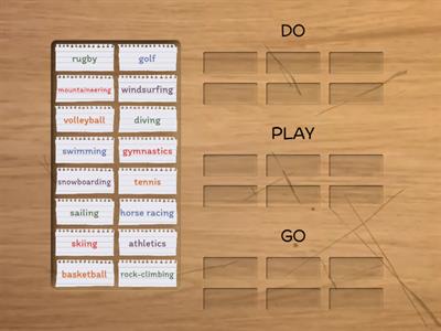 collocations with do, play, go
