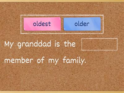 Comparatives and superlatives. Missing word.