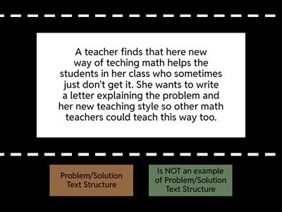 Is it Problem/Solution Text Structure?