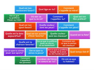 Les phrases utiles; aux hazard