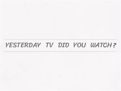 Questions in the past