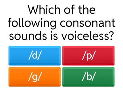 Consonant sound 