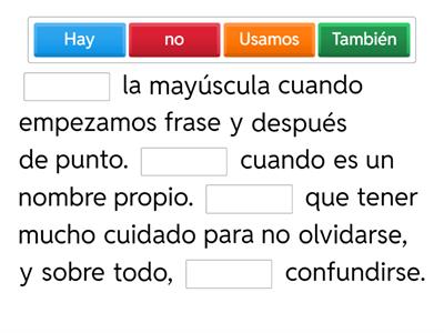 1º Primaria. MAYÚSCULAS ( dificilillo)