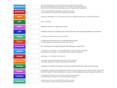 Irish History vocabulary