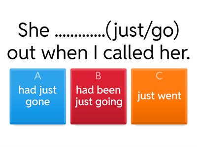 Past perfect/Past perfect continuous