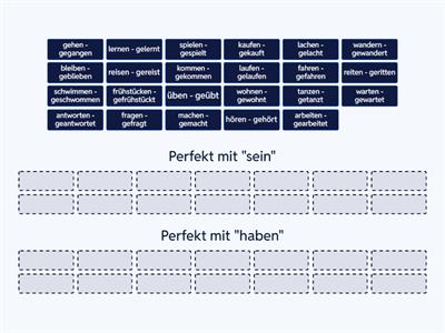 PERFEKT mit "haben" oder "sein"