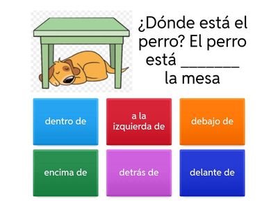 Preposiciones en español