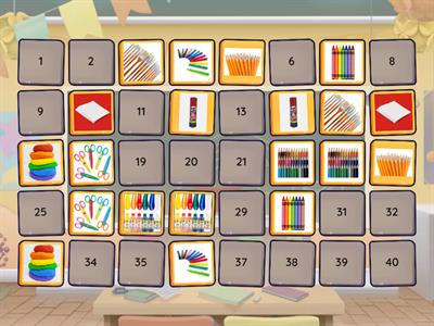 Classroom Objects Memory Game