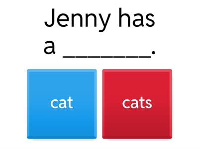 Singular and Plural nouns game