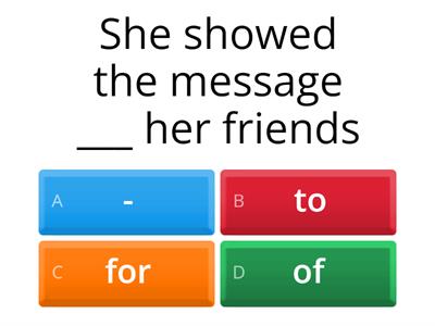 Quiz test unit 5 A2+