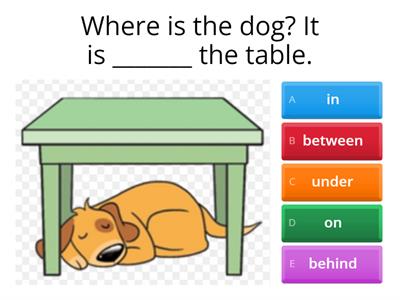 Prepositions of place