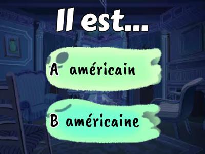 Les adjectifs de nationalite  