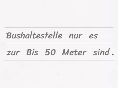 Ordne die Sätze mit zweiteiligen Präpositionen.