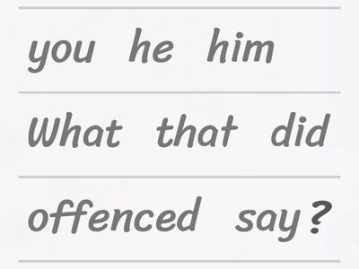 A word order in a complex sentence 