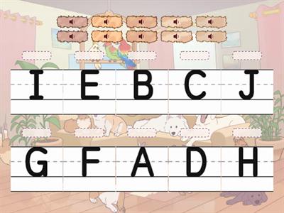 大寫聽字母並配對(A~J)