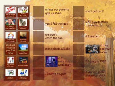 Conditional - Match parts of sentences